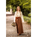 Mittelalterrock aus schwerer Baumwolle "Smilla" Tabakbraun