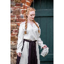 Mittelalterbluse mit Spitze "Bettina" Natur