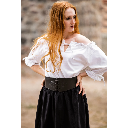 Mittelalter Kurzarmbluse "Vera" Weiß