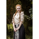 Mittelalter Kurzarmbluse "Sandra" Hanf
