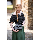 Mittelalterbluse "Otilia" mit kurzen Ärmeln Schwarz