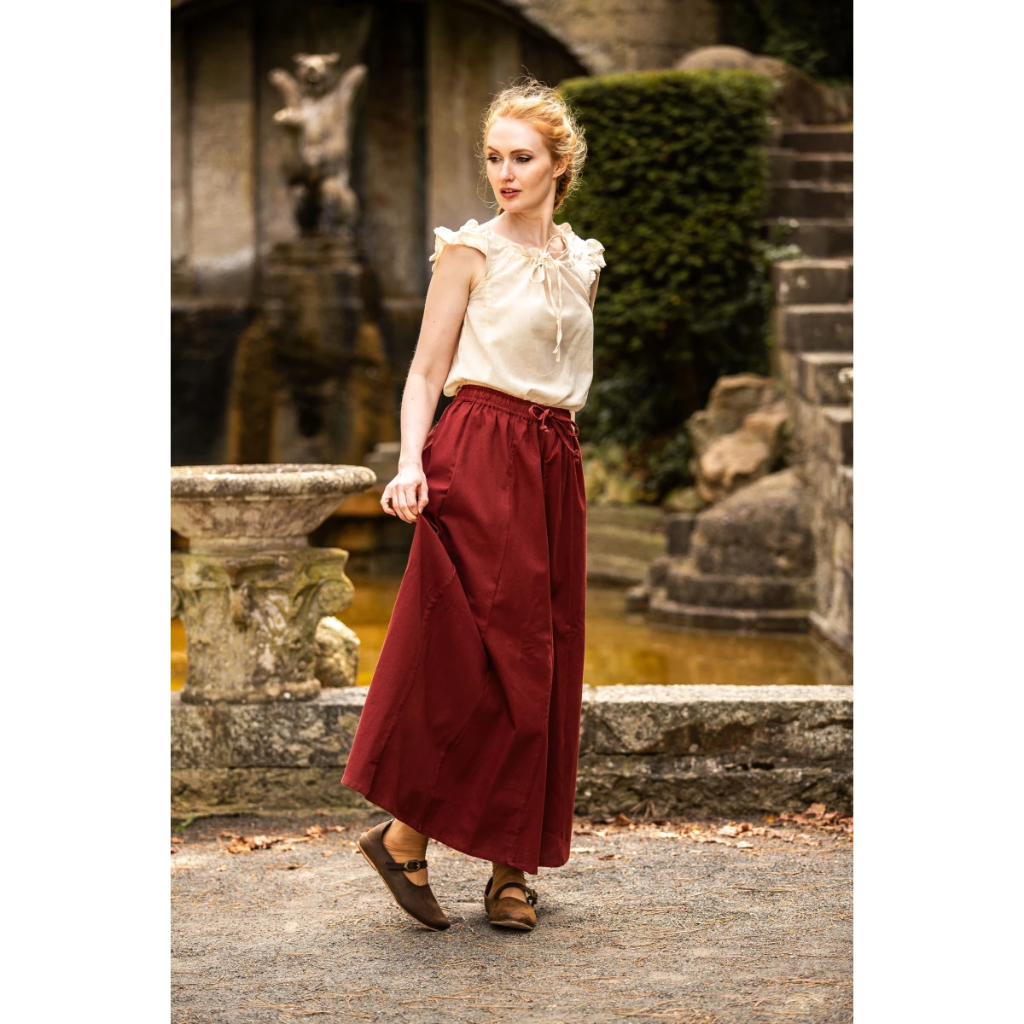 Sommerbluse mit Rüsche "Lotte" Natur