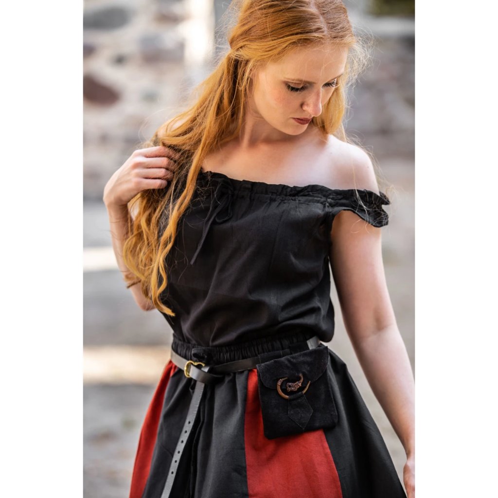 [127s.gr.xs] Ärmellose Sommerbluse "Adele" Schwarz (XS)