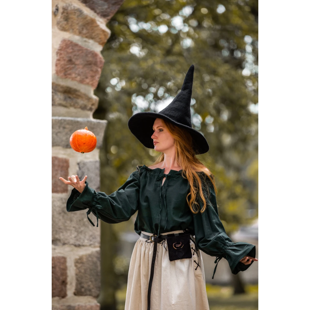 [2108g.gr.s] Mittelalterbluse Langarm für Mittelalter Gewandung, Larp und Reenactment (S)