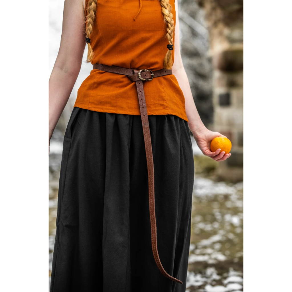 [5165b] Keltischer Ledergürtel "Merle" Cognacbraun