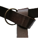 Ringgürtel aus robustem Leder Dunkelbraun