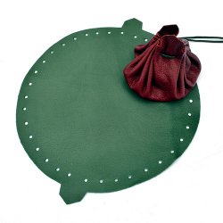 [01 B-Rohling 4.fa.du] Lederbeutel-Rohling - extra (dunkelbraun)