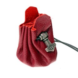 [01 Beu 1 Öd KL.dbr] Lederbeutel "Mjölnir" - klein (dunkelbraun)