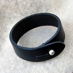 [03 A-ein 2.kl.br] Leder-Armband in 2 cm Breite (braun, klein)