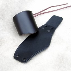 [03 Schue-K.br] Leder-Armschützer - kurz (braun)
