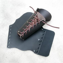 [03 Schü-F.br] Leder-Armschützer - fecht (braun)