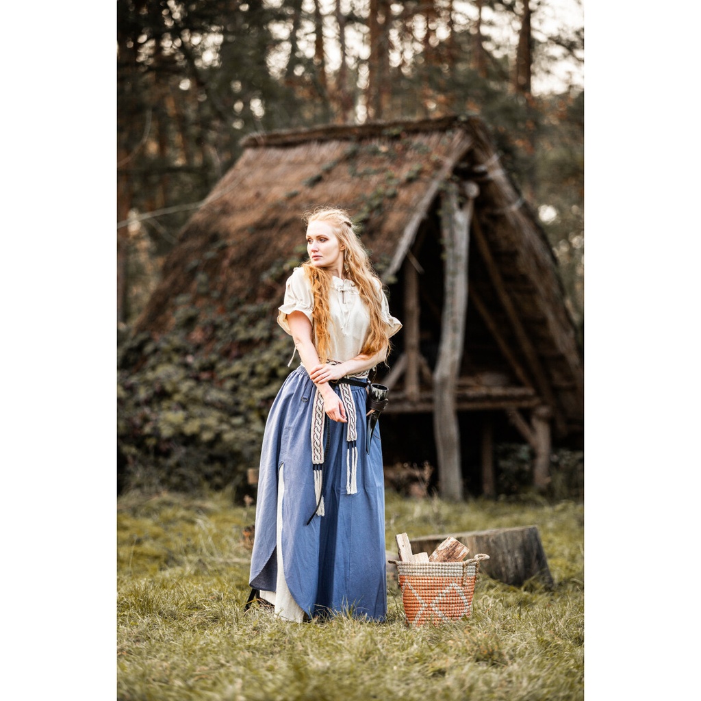 [4359bln.gr.s/] Mittelalter Rock "Elise" Bau/Natur (S/M)