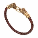 Wikingerarmband Oseberg mit Bronzedrachenköpfen - 5 mm