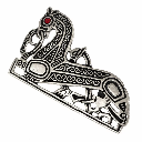 Pferdefibel Wikingerzeit von Birka - Bronze