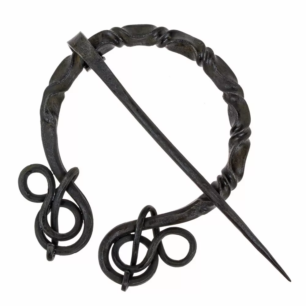 Ringfibel mit eingerollten Enden - 7 cm
