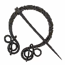 Hufeisenfibel verknotete Enden - 6,5 cm