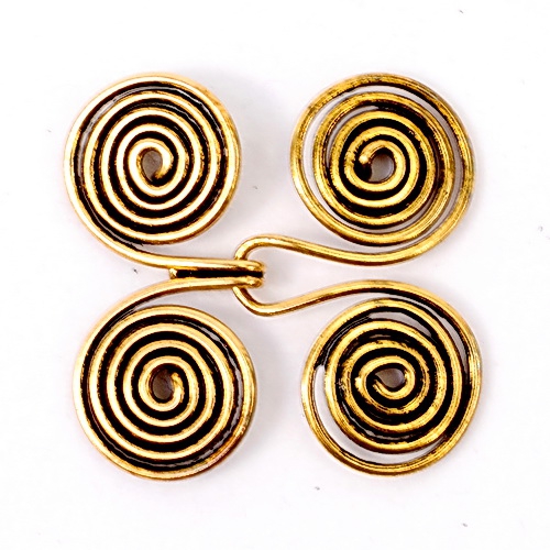 [06 GWH Ang.ma.me] Angelsächsischer Gewandhaken Hakenverschluss (Messing)