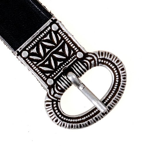 [10 Röm 2:A.le.br.gr.kl.me.si] Spätantiker Gürtel in 2 cm Breite in braun oder schwarz (klein, braun, silber)