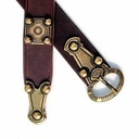 Alamannischer Gürtel 4 cm mit Riemenende und Ziernieten Leder