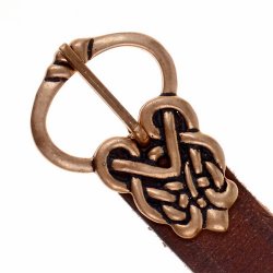 [1 Wik-2 Knot.gr.ex.mi.ja.fa.br] Wikingergürtel "Knoten" - 2 cm (extra groß, Ja, braun)