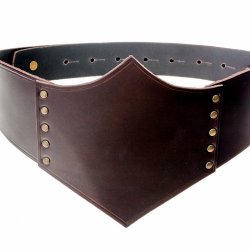 [10 D-Mieder.fa.br.gr.no] Ledermieder "Morgaine" (braun, normal)