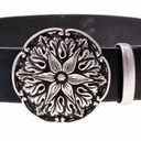 Buckle-Belt 4 cm / Akanthus - Spaltleder