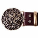 Buckle-Belt 4 cm / Akanthus - Kernleder