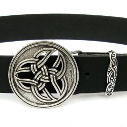 [10 Sp-Bu 4 TR:.kl.br] Buckle-Belt 4 cm / Triade - Spaltleder (braun, klein)