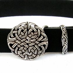 [10 Sp-Bu 4 KK:.kl.br] Buckle-Belt 4 cm / Knoten - Spaltleder (braun, klein)