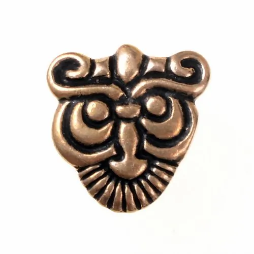 [08 ZN Face.b] Wikinger-Gürtelbeschlag mit Gesicht (Bronze)