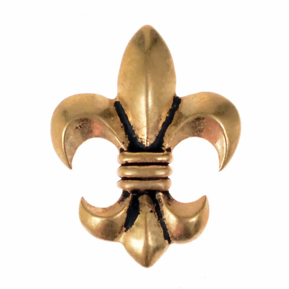 [08 ZN Lilly.b] Riemenbeschlag "Fleur de Lys" (Bronze)