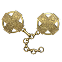 Gewandverschluss "Keltisches Vogelkreuz" – Messingfarben