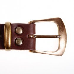 [10 Sp-Gü 3 C:.fa.br.gr.kl] Klassischer Gürtel 3 cm - Spaltleder (braun, klein)