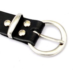 [10 Sp-Gü 3 A:.fa.br.gr.kl] Klassischer Gürtel 3 cm - Spaltleder (braun, klein)