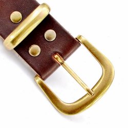 [10 Ke-Gü 4 A:.kl.br] Klassischer Gürtel 4 cm - Kernleder (braun, klein)