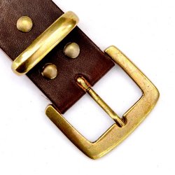 [10 Ke-Gü 4 C:.kl.br] Klassischer Gürtel 4 cm - Kernleder (braun, klein)