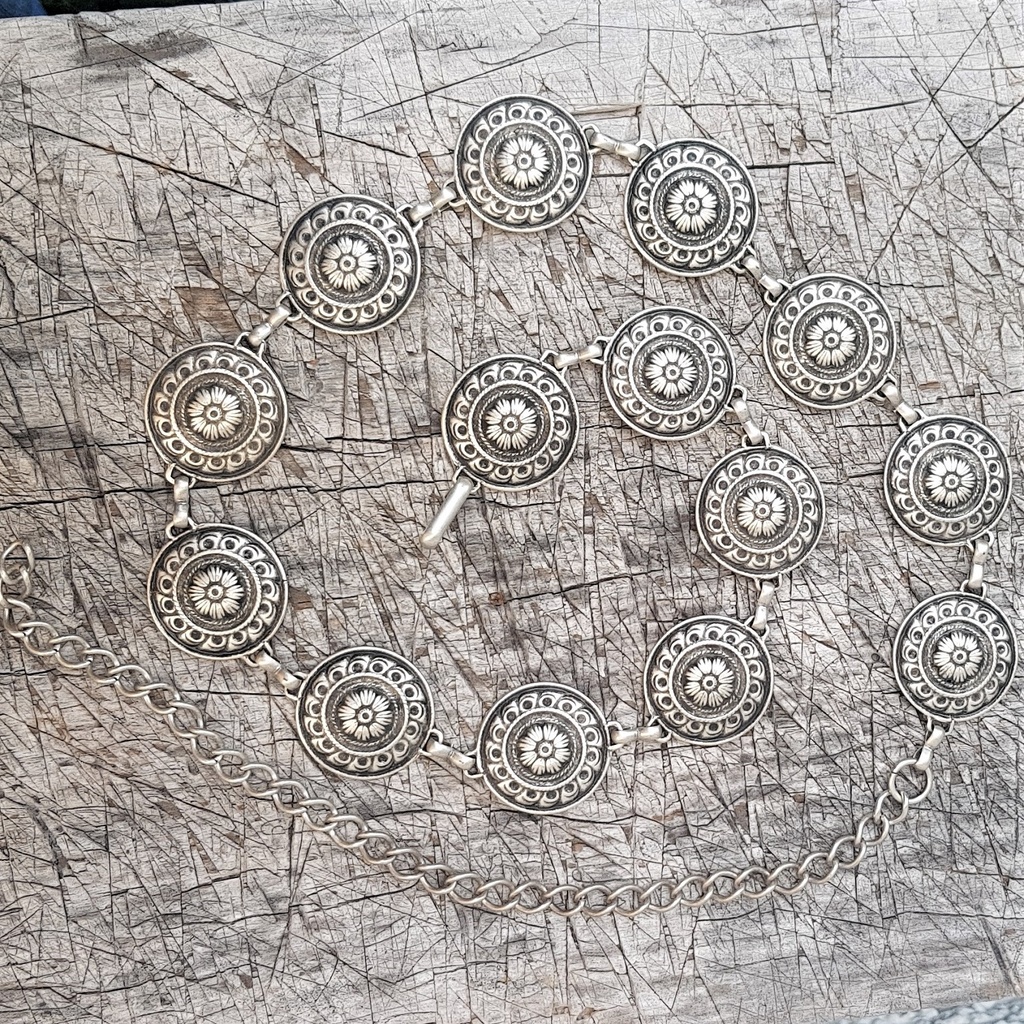 [C-5359-1] Kettengürtel, SCHILDWALL,Fb:silber