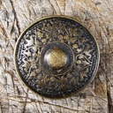 Egmond Schildplatte Beschlag altmessing