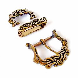 Wikinger-Gürtelset "Ringerike" - für 4 cm (silber)