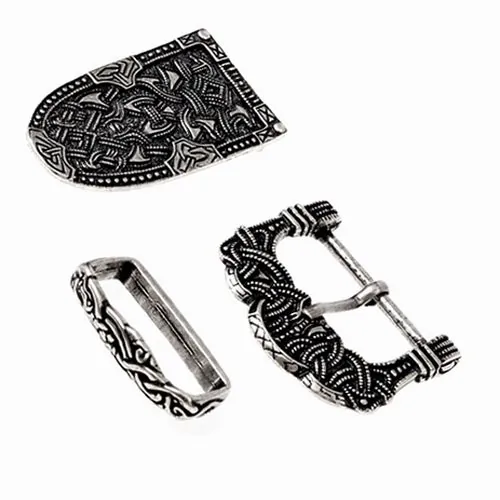 Wikinger Gürtel-Set 'Gokstad' aus Messing - 4 cm