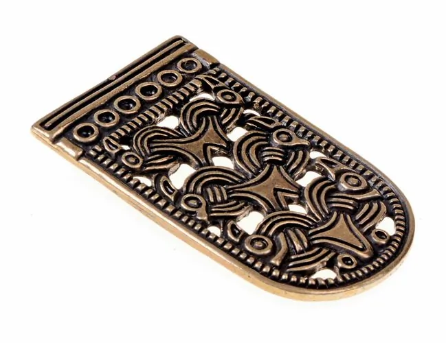 Wikinger-Riemenende "Rygge" / 4,5 cm (Bronzefarben)