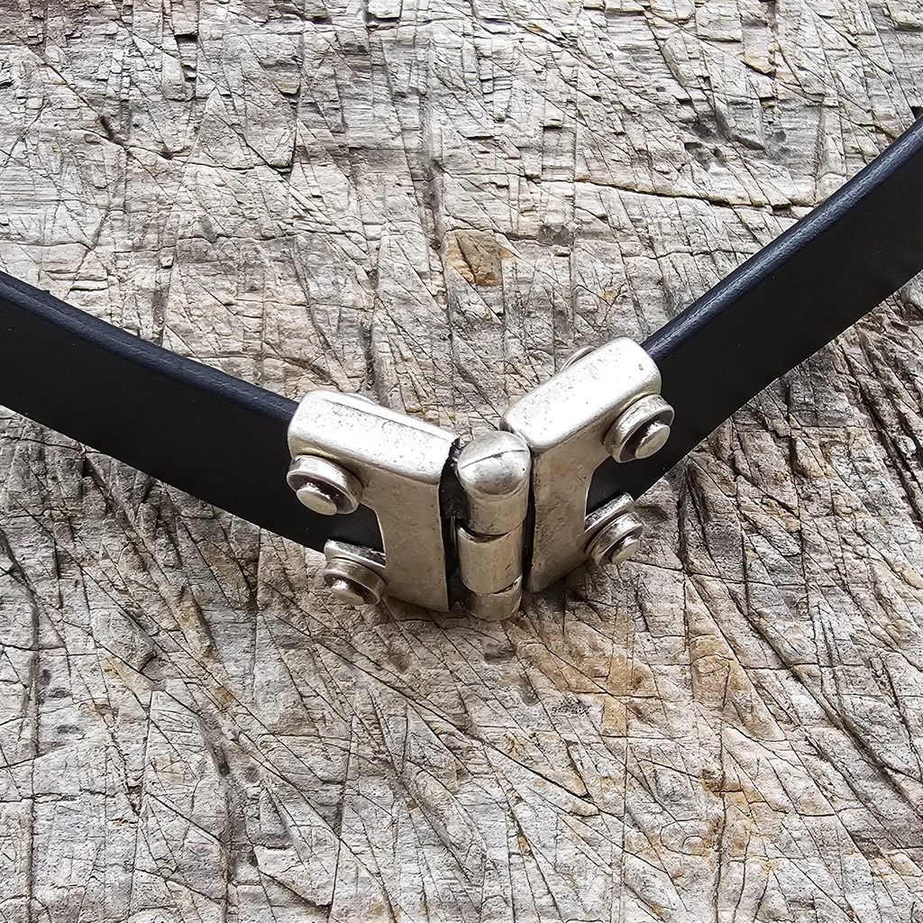 Gürtelteiler, Scharnier, Fb:silber, für 4cm breite Gürtel