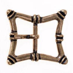 Doppel-Schnalle - für 2 cm-Gürtel (silber)