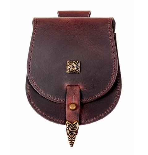 [01 T-KL Knoten.br] Tarsoly-Tasche - klein / Wikingerknoten (braun)