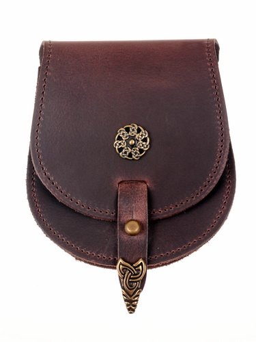 [01 T-KL Durchbr.br] Tarsoly-Tasche - klein / Durchbrochen - Gürteltasche (braun)