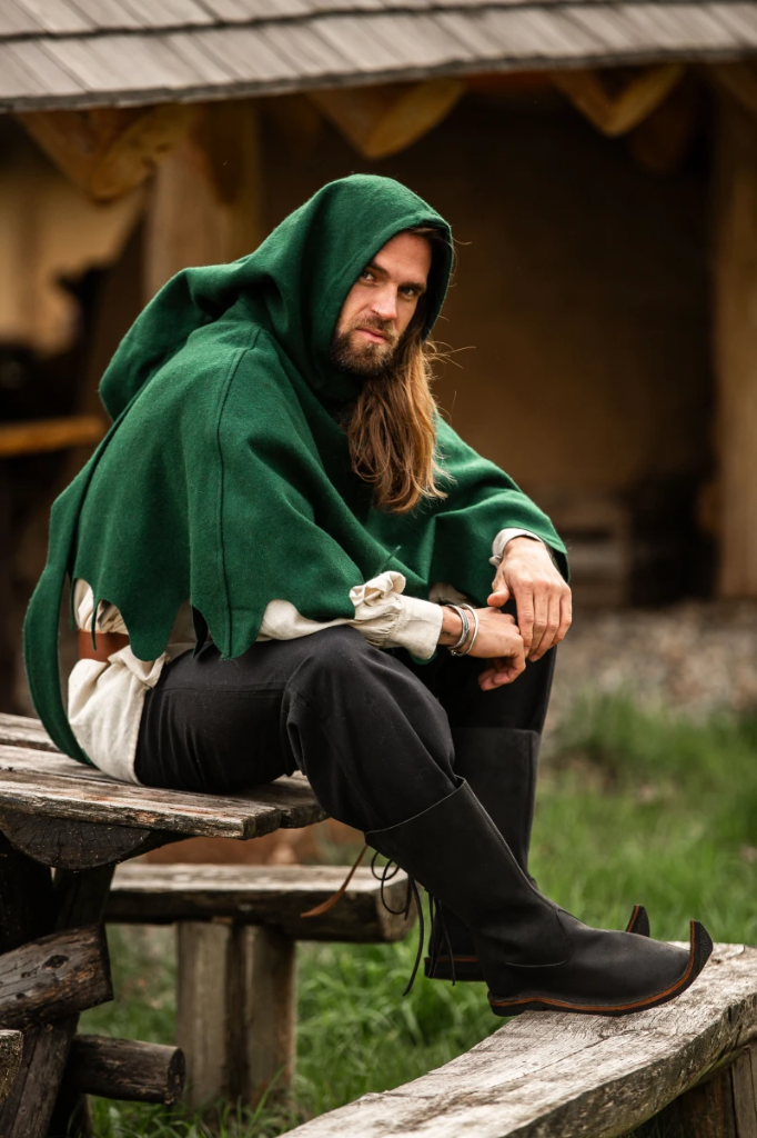 [2210g] Gugel mit Zaddeln "Henri" Grün