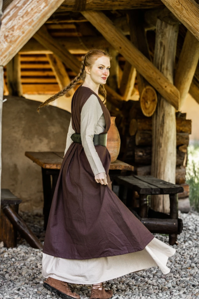 Bäuerliches Überkleid "Gerda" Dunkelbraun