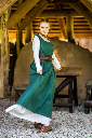 Bäuerliches Überkleid "Gerda" Grün