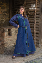 Rus-Kleid "Katarzyna" in Blau/Grün – Authentisches Überkleid inspiriert von der Kiewer Rus 