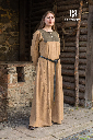 Rus-Kleid "Jadwiga" in Camel/Beige – Elegantes Gewand inspiriert von der Kiewer Rus 